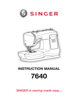 SINGER 7640 Le manuel du propriétaire