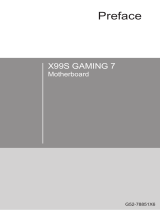 MSI X99S Gaming 7 Le manuel du propriétaire