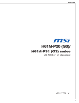 MSI H61M-E23H61M-P20H61M-P31 Manuel utilisateur