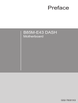 MSI B85M-E43 DASH Le manuel du propriétaire