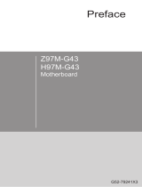 MSI Z97M-G43 Le manuel du propriétaire