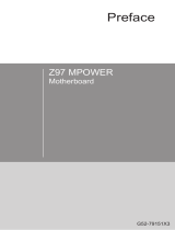 MSI Z97 MPOWER Le manuel du propriétaire