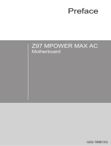 MSI Z97 MPOWER MAX AC Le manuel du propriétaire