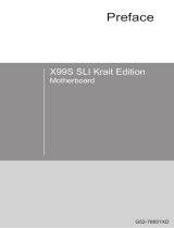 MSI X99S SLI Krait Edition Le manuel du propriétaire