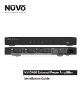Nuvo Digital Power Amplifier D460 Manual (PDF) Guide d'installation