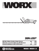 Worx Power Share 20 V Cordless Hedge Trimmer Le manuel du propriétaire