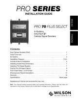 WilsonPro Pro 70 Plus Select (50Ω) Guide d'installation