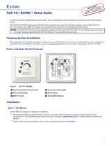 Extron ACP VC1 EU/MK Manuel utilisateur