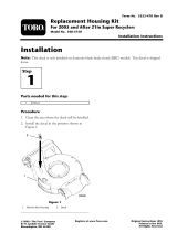 Toro Replacement Housing, 2005 and 2006 21in Super Recycler Lawnmower Guide d'installation