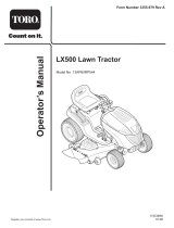 Toro LX500 Lawn Tractor Manuel utilisateur