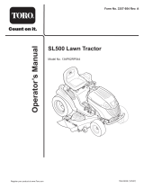 Toro SL500 Super Lawn Tractor Manuel utilisateur