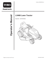Toro LX466 Lawn Tractor Manuel utilisateur
