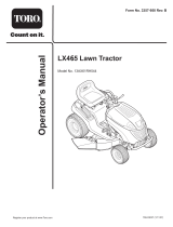 Toro LX465 Lawn Tractor Manuel utilisateur