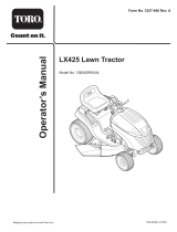 Toro LX425 Lawn Tractor Manuel utilisateur