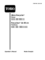 Toro 48cm Recycler/Rear Bagging Lawnmower Manuel utilisateur