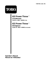 Toro 622 Snowthrower Manuel utilisateur
