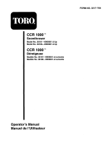Toro CCR 1000 Snowthrower Manuel utilisateur