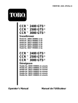 Toro CCR 3000 Snowthrower Manuel utilisateur