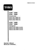 Toro CCR 2400 Snowthrower Manuel utilisateur