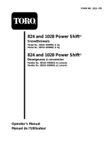 Toro 824 Power Shift Snowthrower Manuel utilisateur