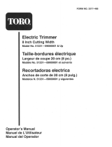 Toro 8" Electric Trimmer Manuel utilisateur