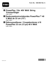 Toro PowerPlex 13in 40V MAX String Trimmer/Edger Manuel utilisateur