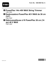 Toro PowerPlex 14in 40V MAX String Trimmer Manuel utilisateur