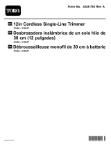 Toro 12in Cordless Single-Line Trimmer Manuel utilisateur