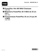 Toro PowerPlex 14in 40V MAX Chainsaw Manuel utilisateur