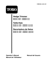 Toro 22" Single Action Hedge Trimmer Manuel utilisateur