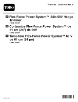 Toro Flex-Force Power System 24in 60V Hedge Trimmer Manuel utilisateur
