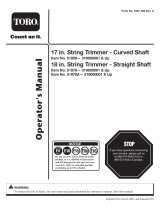 Toro 17in Curved-Shaft Gas Trimmer Manuel utilisateur