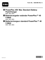 Toro PowerPlex 40V Max Standard 90 WH Battery Pack Manuel utilisateur