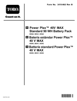Toro PowerPlex 40V Max Standard 90 WH Battery Pack Manuel utilisateur