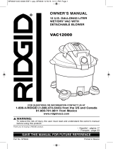 RIDGID VAC1200 Manuel utilisateur