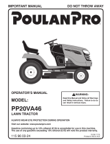Poulan Pro PP20VA46 Le manuel du propriétaire