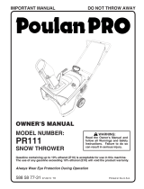 Poulan Pro PR111 Le manuel du propriétaire