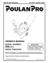 Poulan Pro PR111 Le manuel du propriétaire