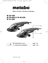 Metabo W 23-230 Mode d'emploi