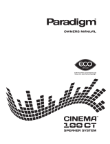 Paradigm Cinema 100 CT Manuel utilisateur
