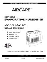 Aircare MA1201 Manuel utilisateur