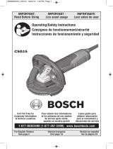 Bosch CSG15 Manuel utilisateur