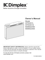 Dimplex DFR2551L Guide d'installation