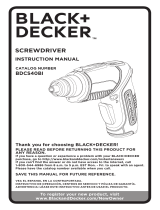 Black & Decker BDCS40BI Manuel utilisateur