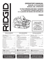 RIDGID Brushless 18V 3 in. x 18 in. Belt Sander Manuel utilisateur