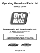 Grip-Rite GR100 Manuel utilisateur
