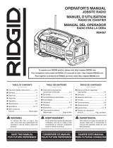 RIDGID Radio de chantier de 18 V avec technologie sans fil Bluetooth Manuel utilisateur