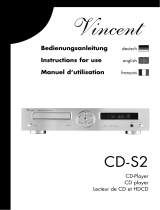 VINCENT CD-S2 Le manuel du propriétaire
