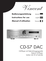 VINCENT CD-S7 DAC Le manuel du propriétaire