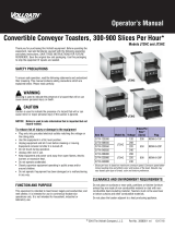 Vollrath Toaster, Convertible Conveyor, 300-900 Slices Per Hour (Models JT2HC/JT3HC) Manuel utilisateur